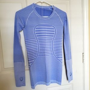 Lululemon blue long sleeve workout top